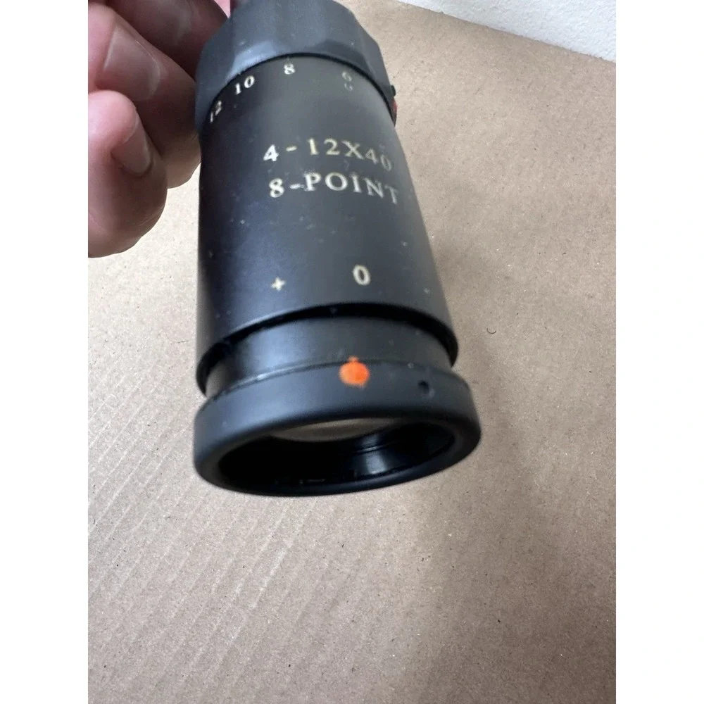 Simmons 8-Point 4-12x40mm AO Rifle Scope Black Duplex Reticle S8P41240